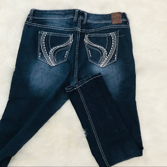💙STRETCH BLUE SKINNY JEANS - Picture 2 of 4